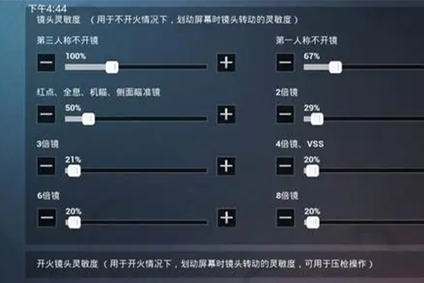 和平精英各個(gè)靈敏度的作用